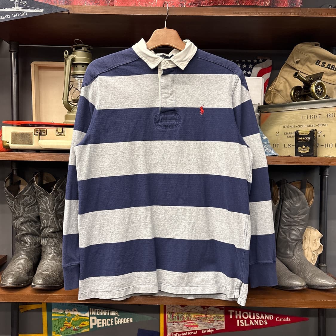 신형라벨 폴로 랄프로렌 클래식 스트라이프 럭비셔츠 N928 상품이미지1