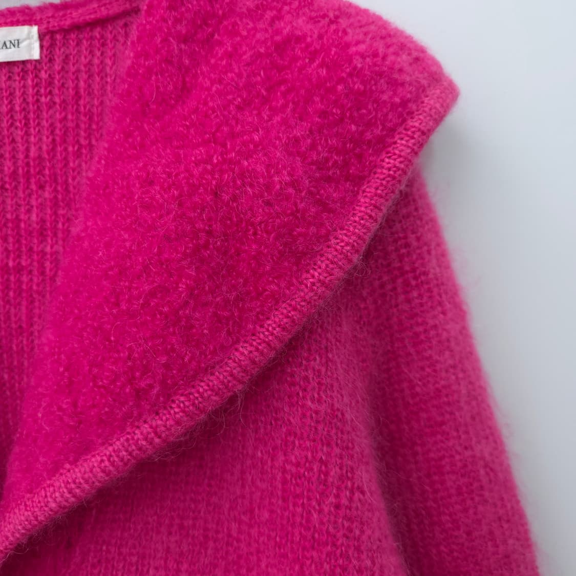 CASTEL ROMANI 핫핑크 키드모헤어 세일러카라 니트가디건 상품이미지5