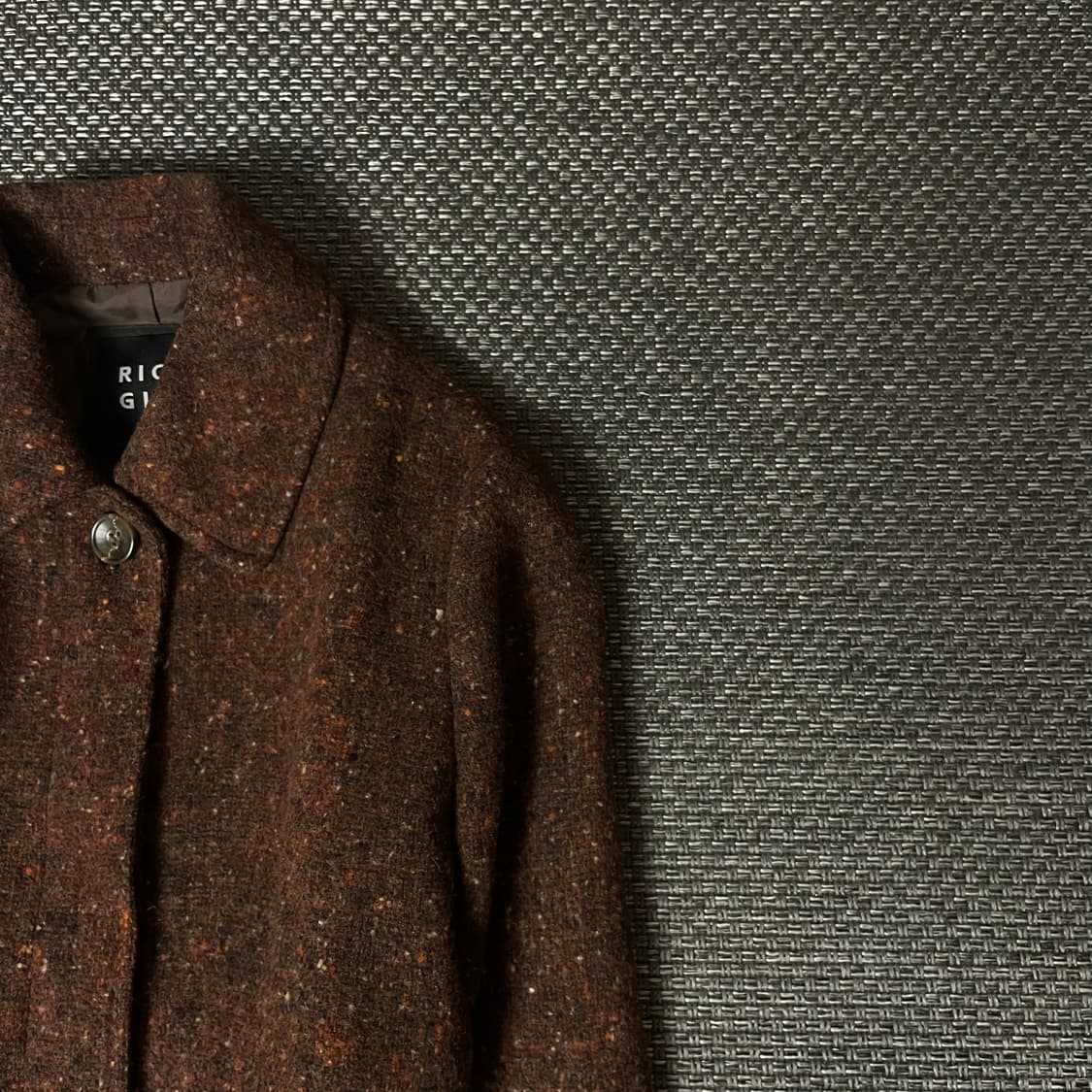 리치걸 울 혼방 브라운 히든버튼 코트 상품이미지3