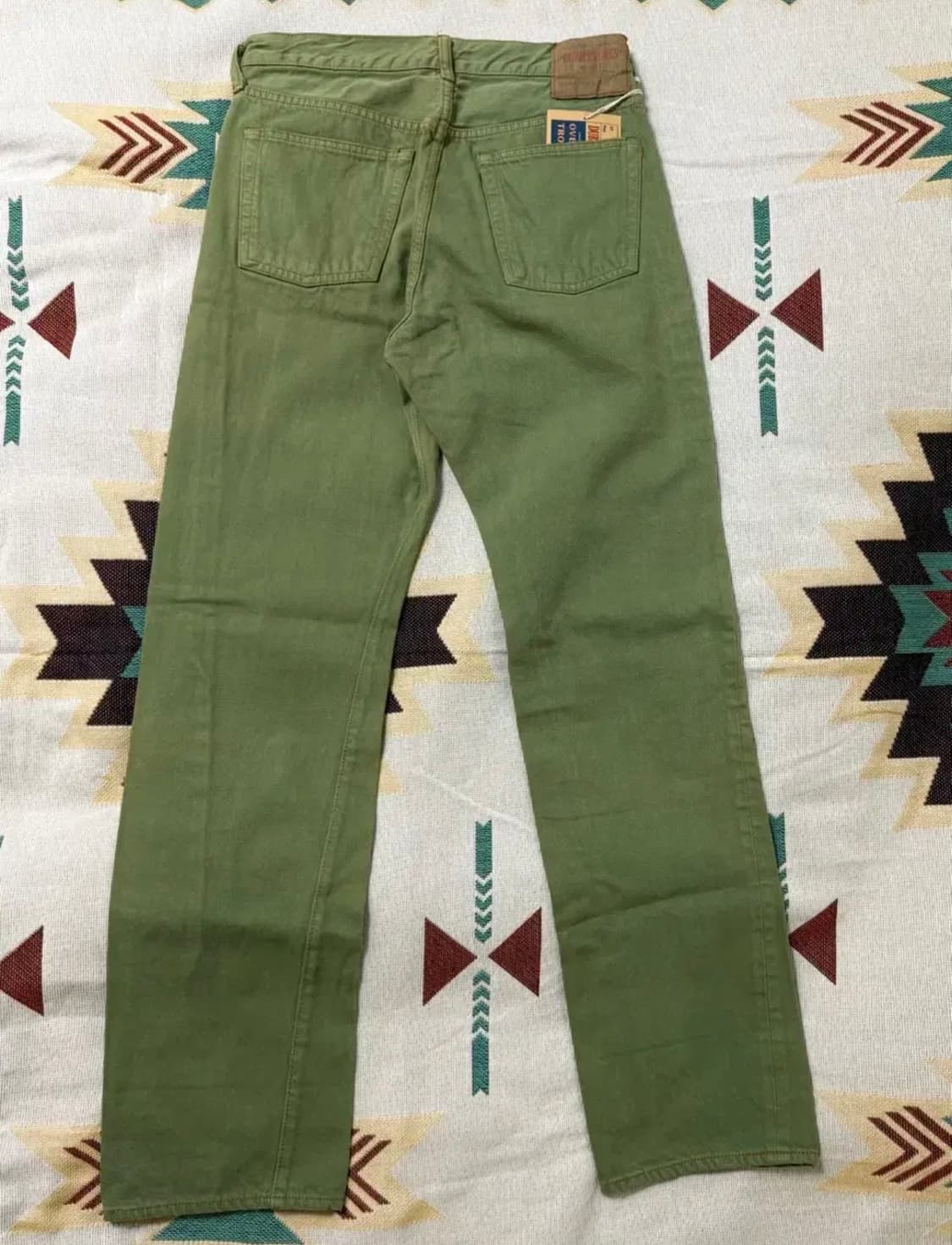 웨어하우스 더블웍스 올리브 그림 셀비지 데님 진 청바지 w30 상품이미지3