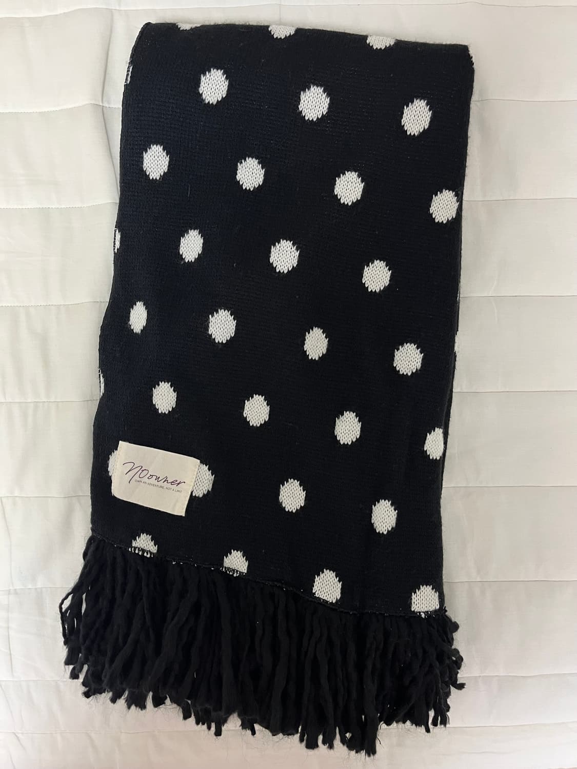 노오너 dot blanket muffler [black] 상품이미지2