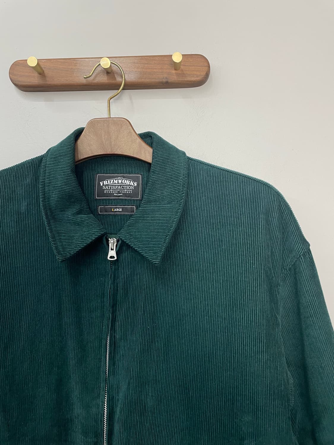 프리즘웍스 코듀로이 다크그린 바시티 자켓 H1533 상품이미지3