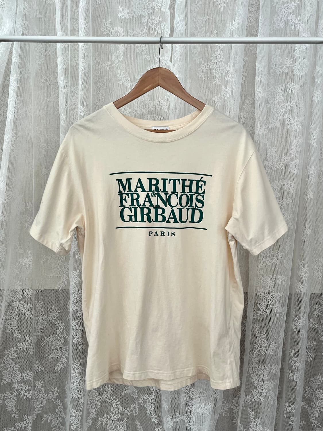 XL) 마리떼 프랑소와저버 클래식 반팔 티셔츠 크림 상품이미지1