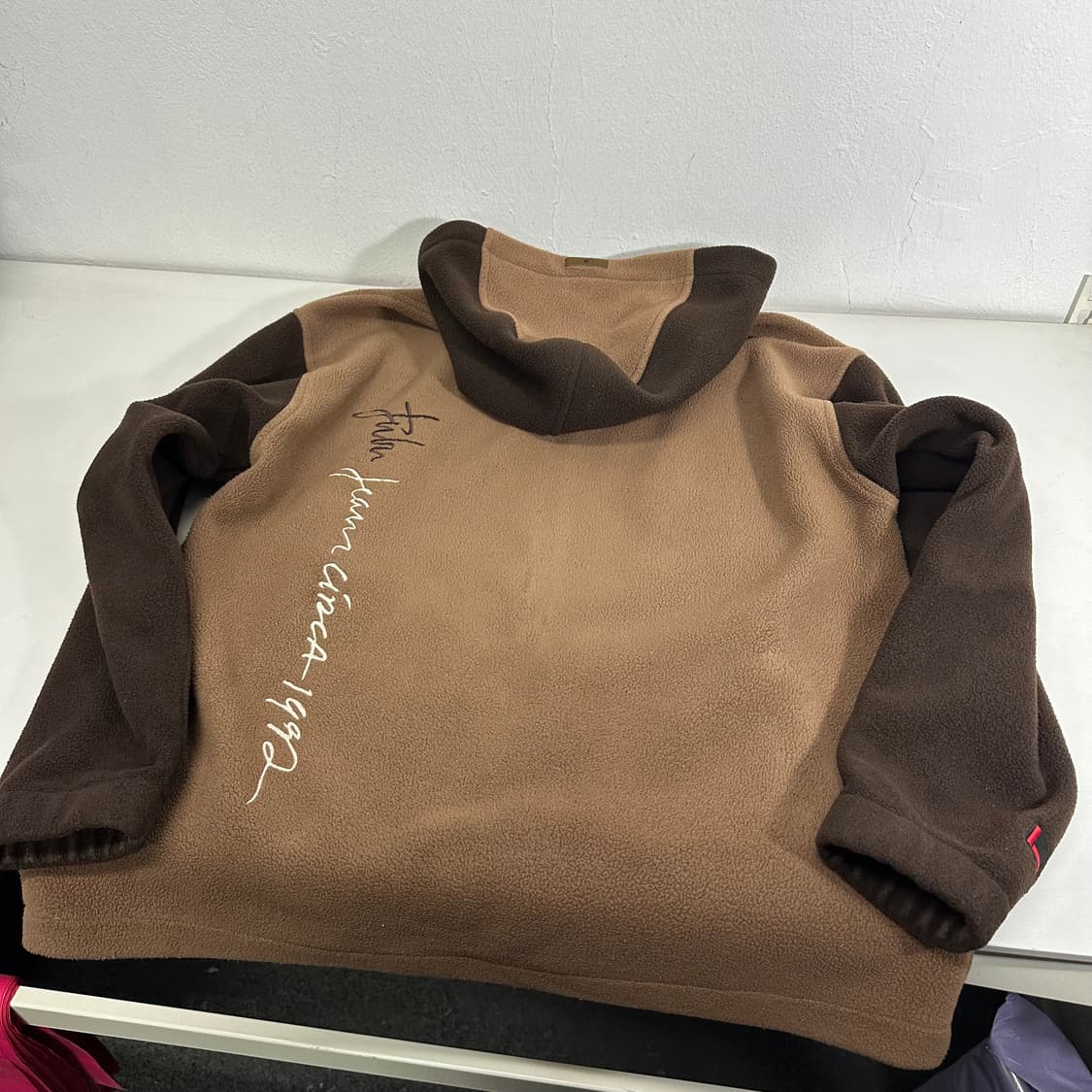 95 FUBU 푸부 브라운 후리스 후드집업 상품이미지6