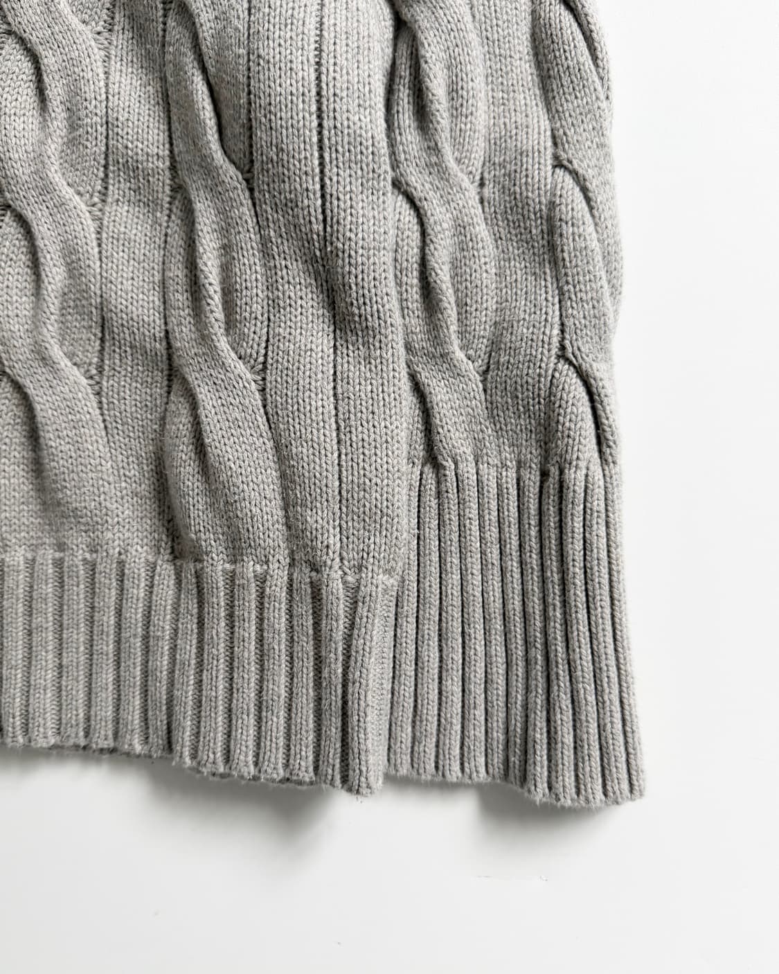 Polo 폴로 랄프로렌 신형 우먼라인 그레이컬러 케이블 코튼 니트 상품이미지4