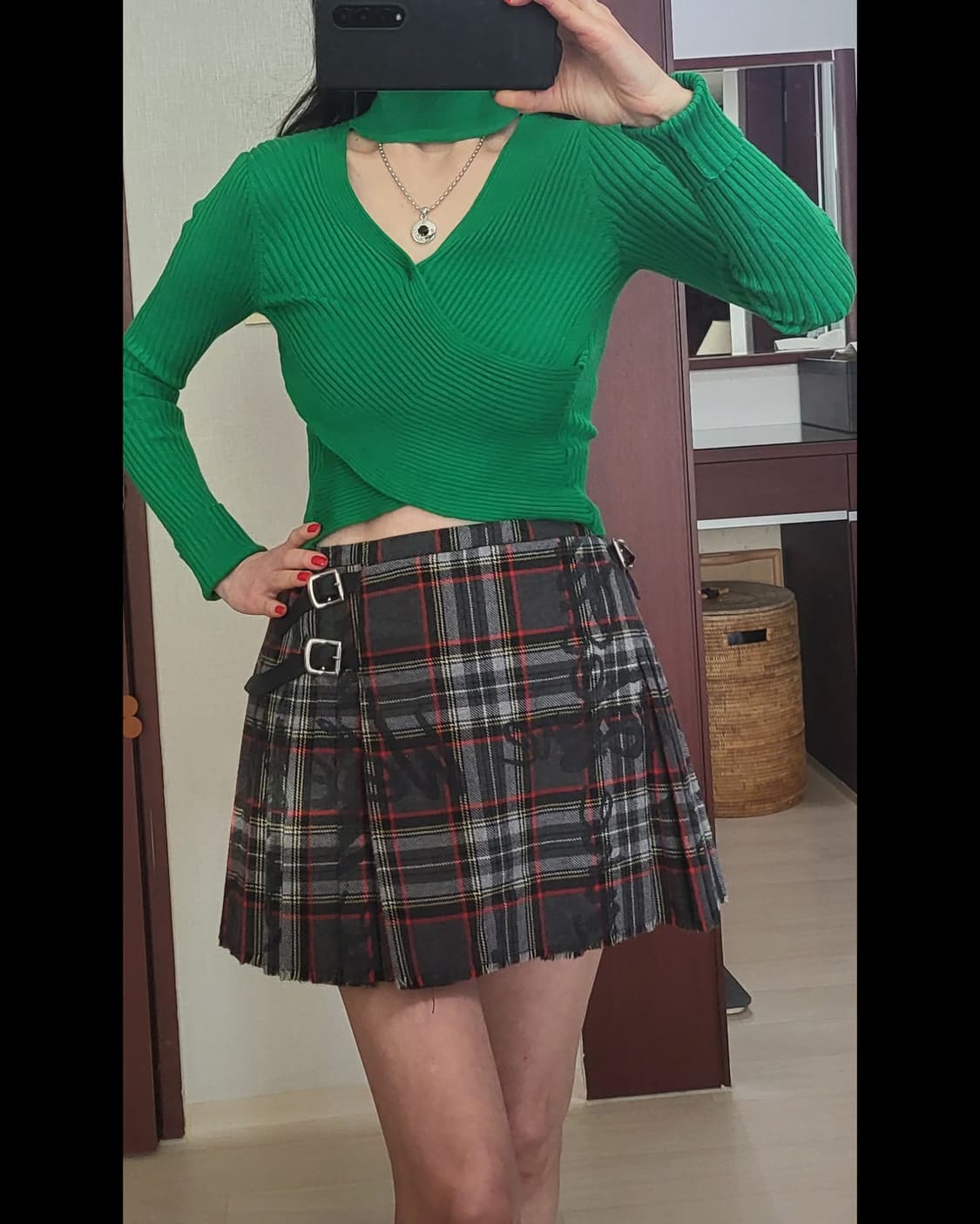 자라 초커넥 크로스 오버 니트 스웨터 상품이미지7