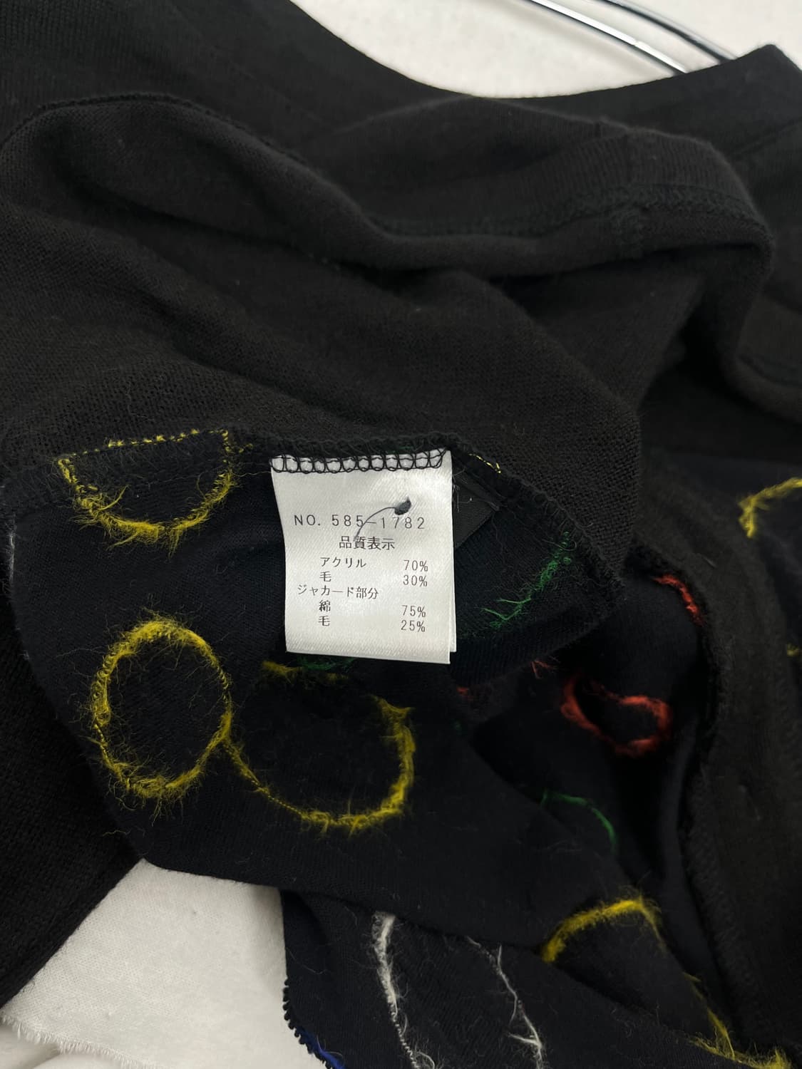 Vintage (maede in japan) 도트 패턴 니트 가디건 상품이미지6