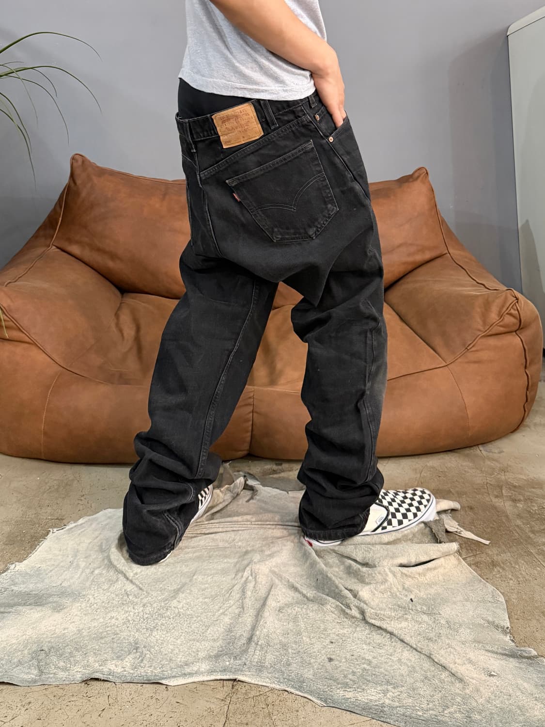 90's MADE IN USA 🇺🇸 리바이스 505 레귤러핏 흑청 상품이미지6