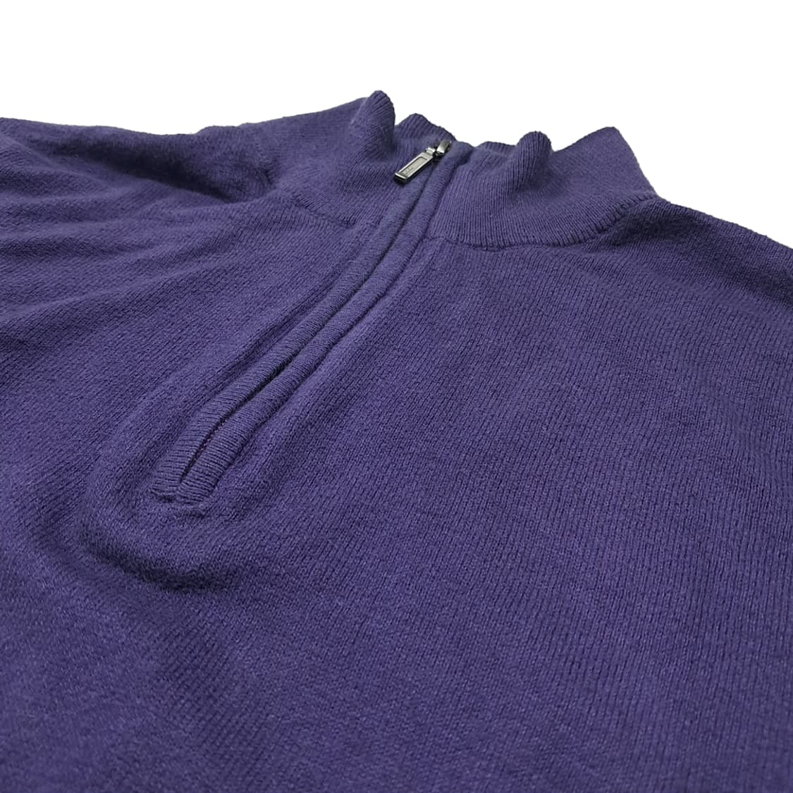 CL034 엘엘빈 코튼 캐시미어 딥퍼플 하프집업 니트 상품이미지4