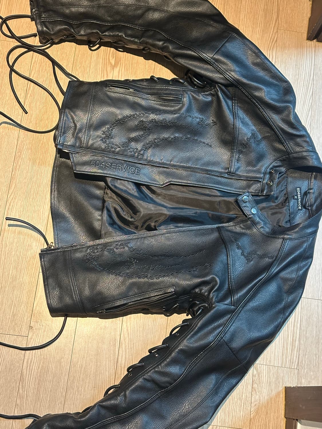 604service 레더 자켓 상품이미지3