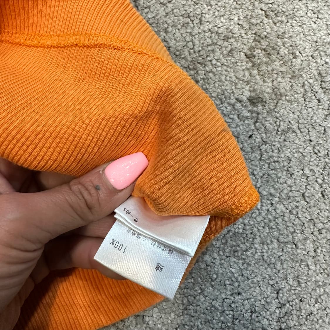 버버리 블랙라벨 오렌지 골지 탱크탑M 상품이미지4