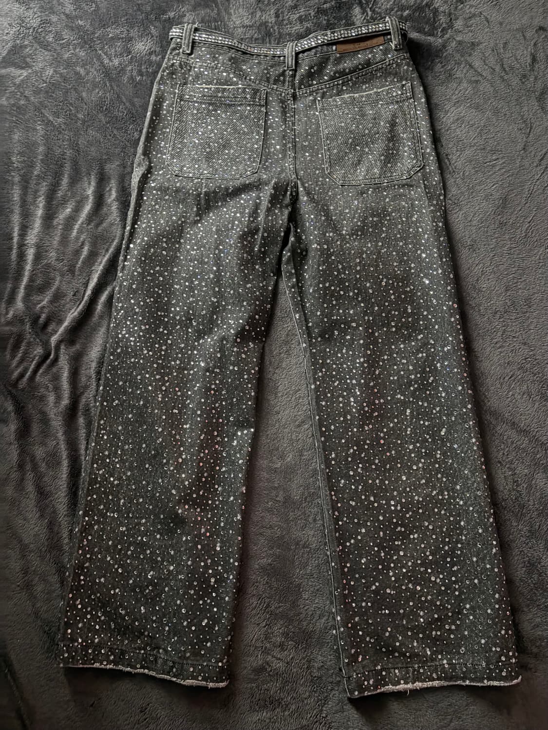Birthofroyalchild Swarovski pants Denim 상품이미지4