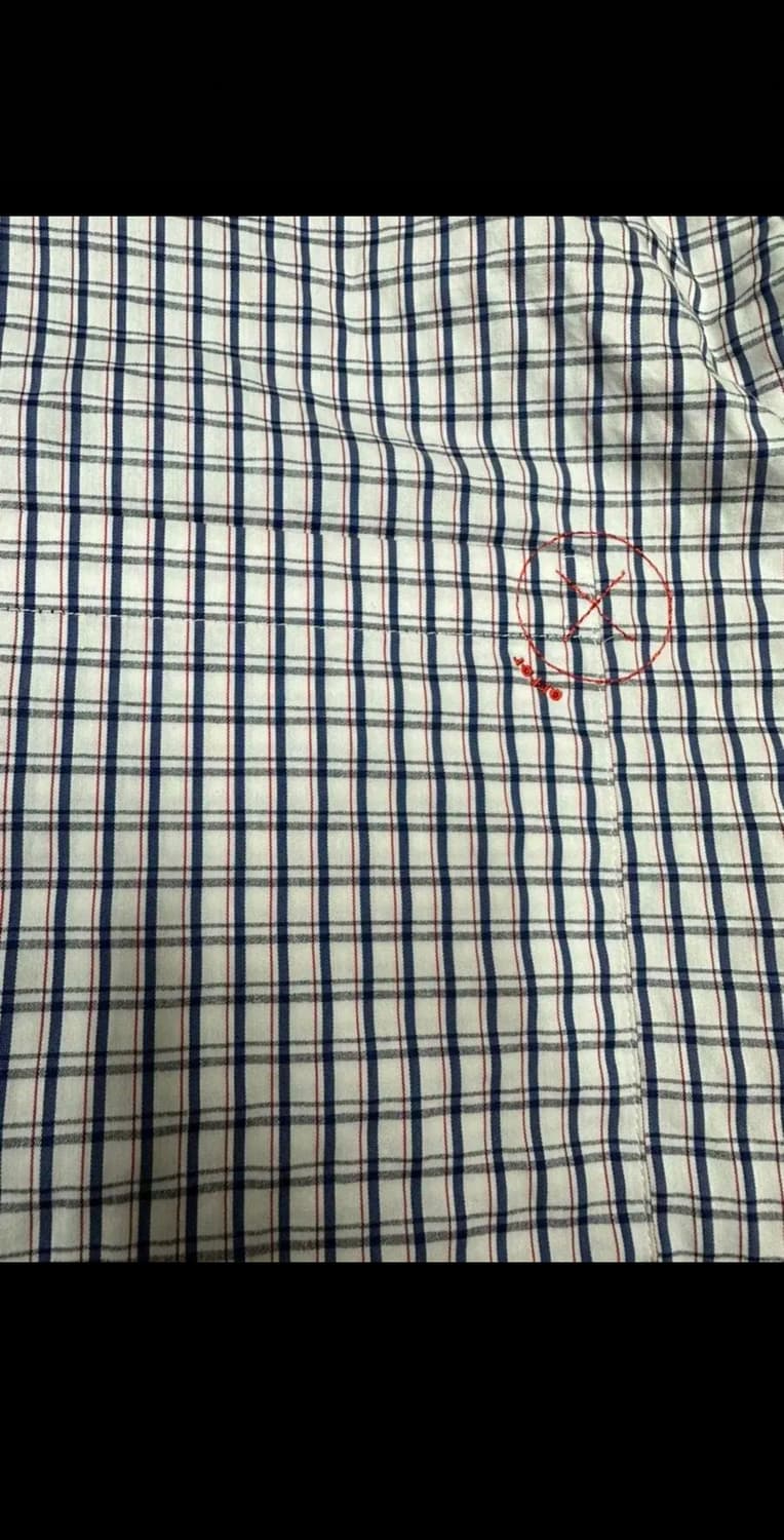 아더에러 스탬프체크 오버셔츠 상품이미지3