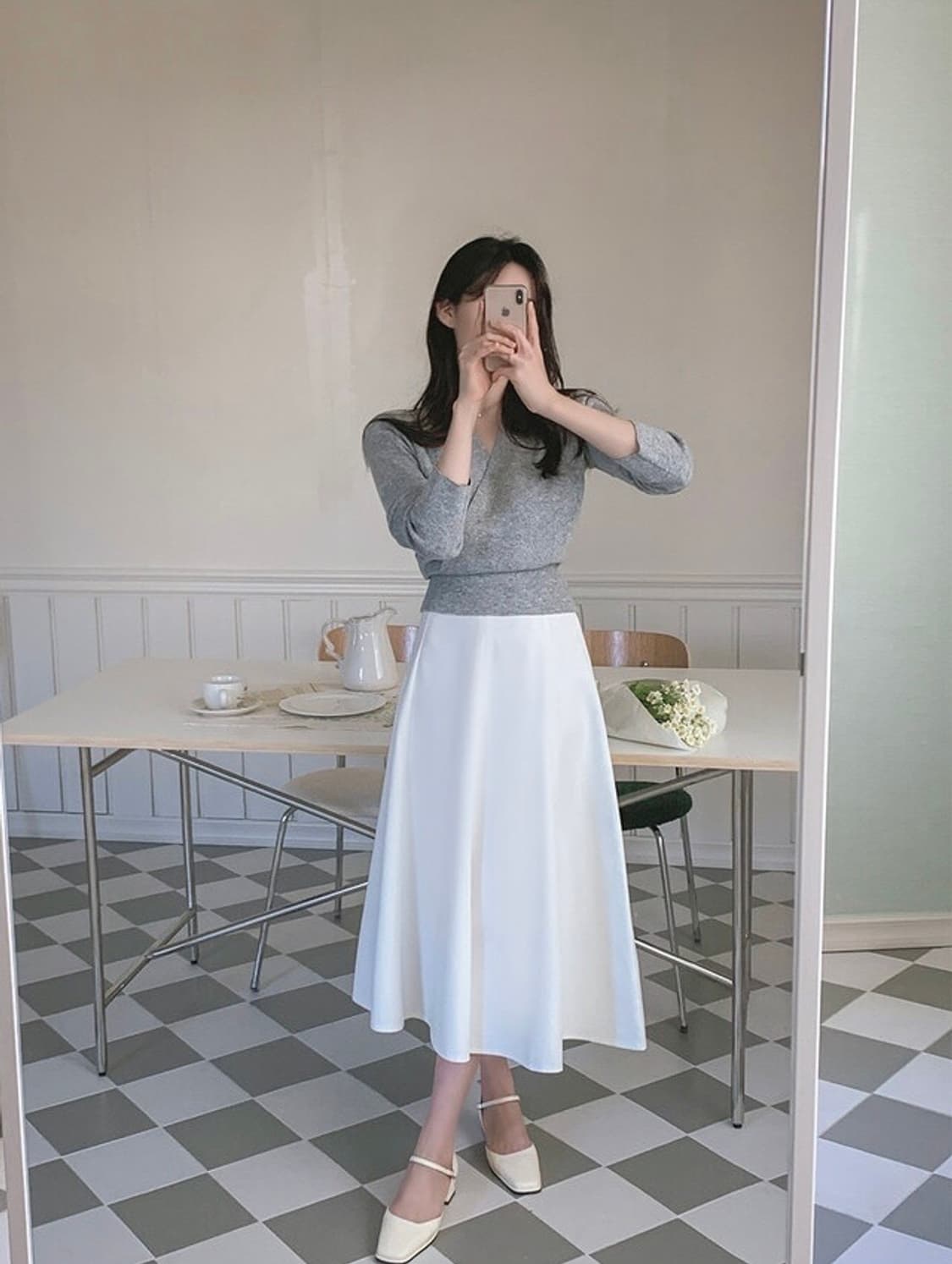 롱플레어스커트m 상품이미지7