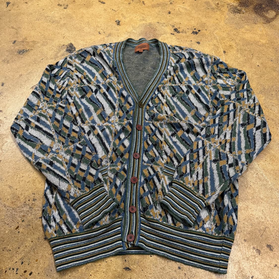 [정품/4] 미쏘니 스포츠 멀티컬러 패턴 가디건 b8 상품이미지2