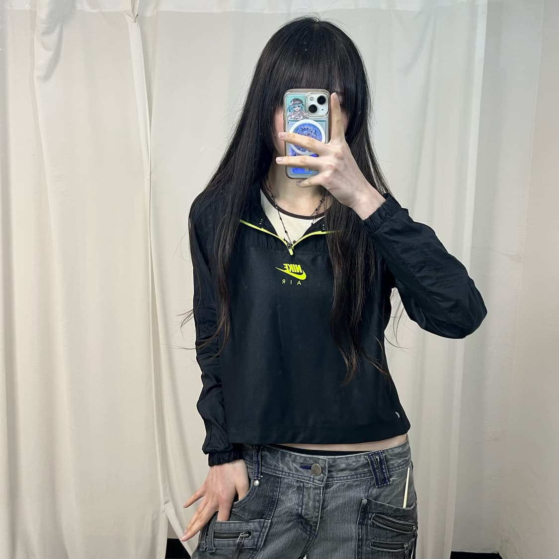 Nike black neon anorak windbreaker 상품이미지1