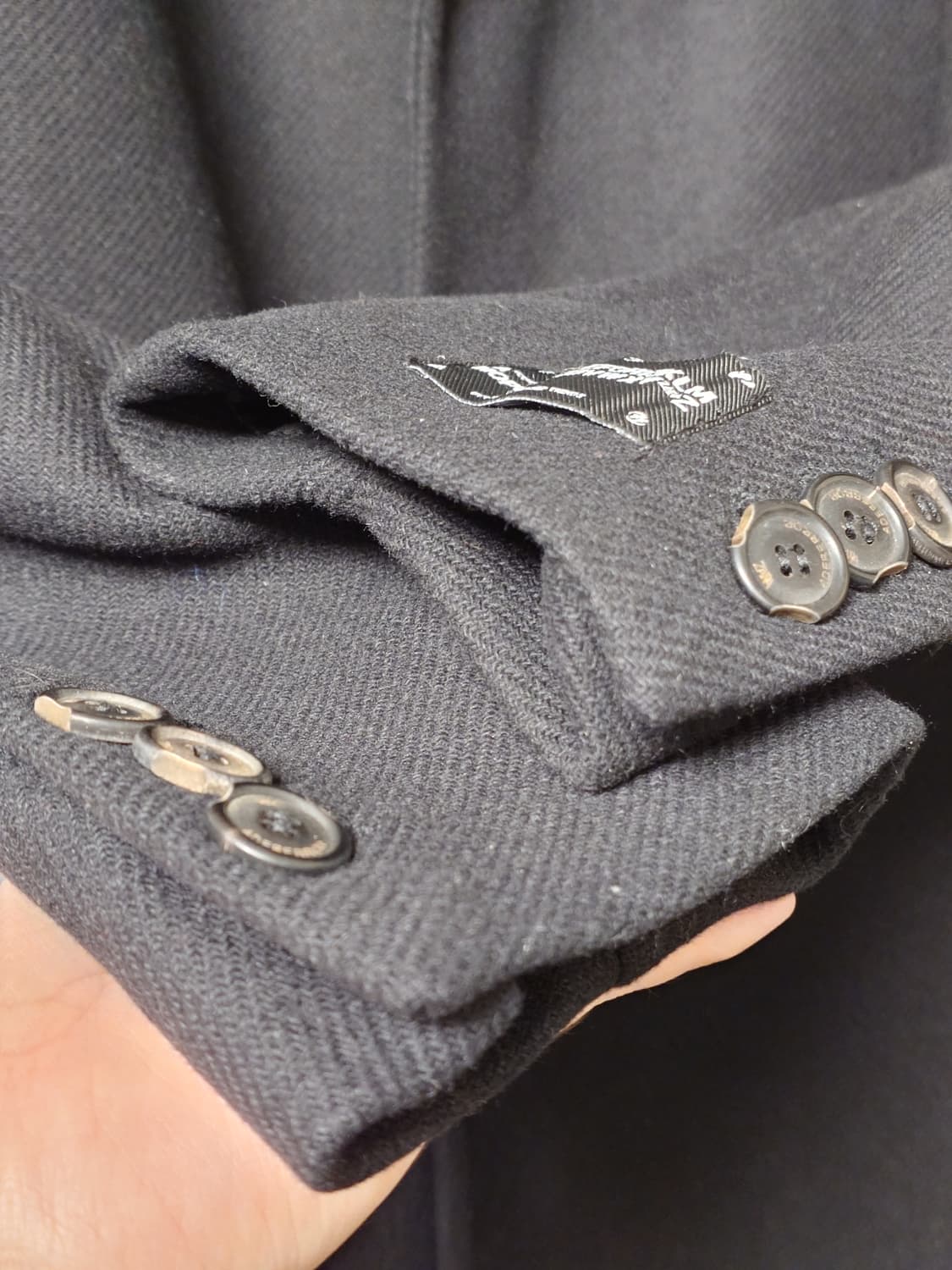 [M/105] 자라 아더에러 2차 코트 울 블랜드 오버사이즈 블랙 상품이미지5