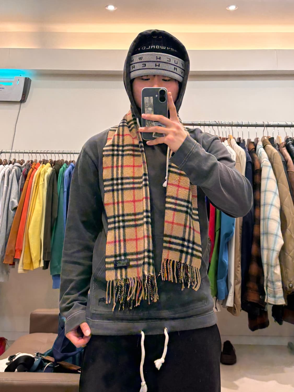 버버리 캐시미어 체크 머플러 상품이미지8