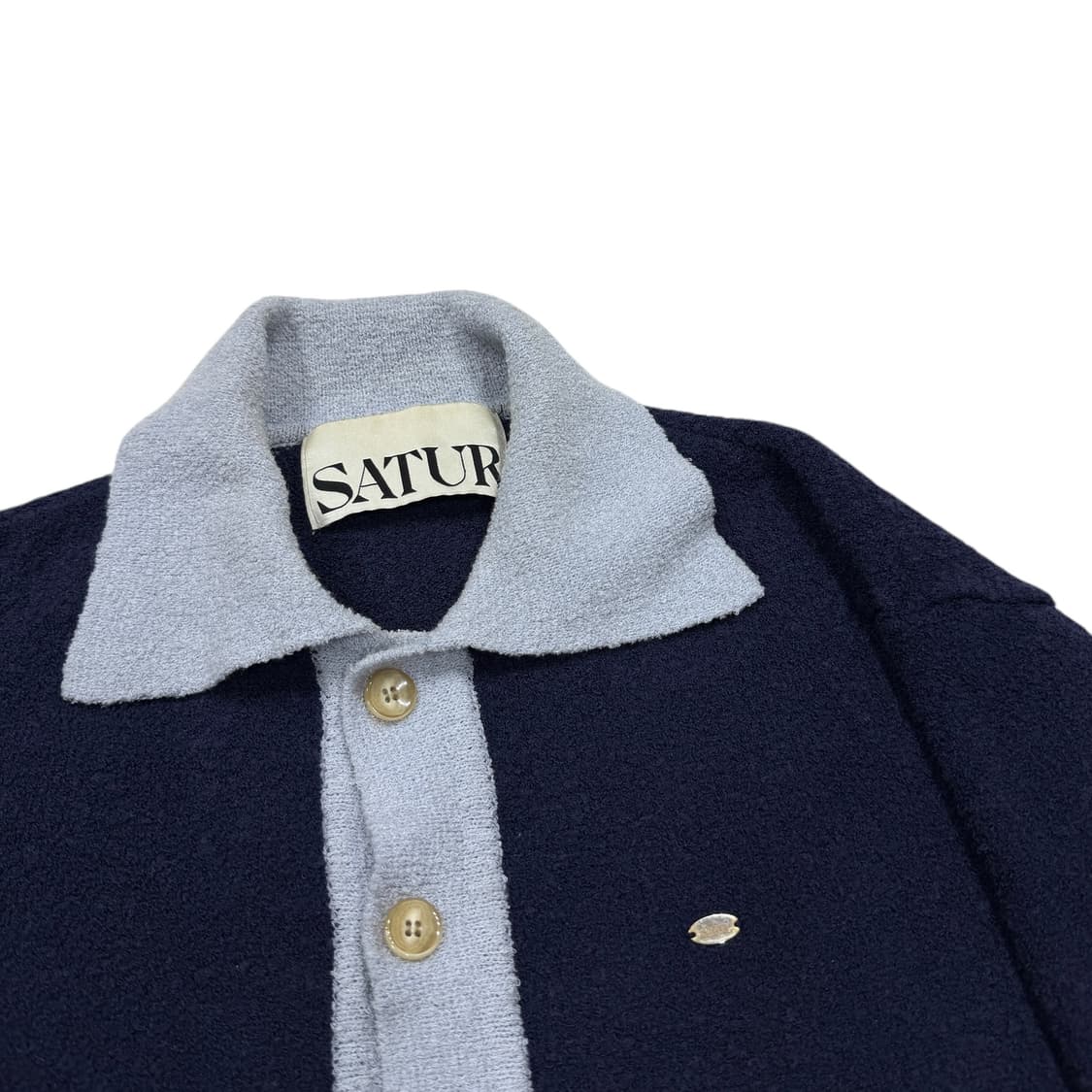 세터 나폴리 울 부클 폴로 니트 클래식 네이비 L 상품이미지2