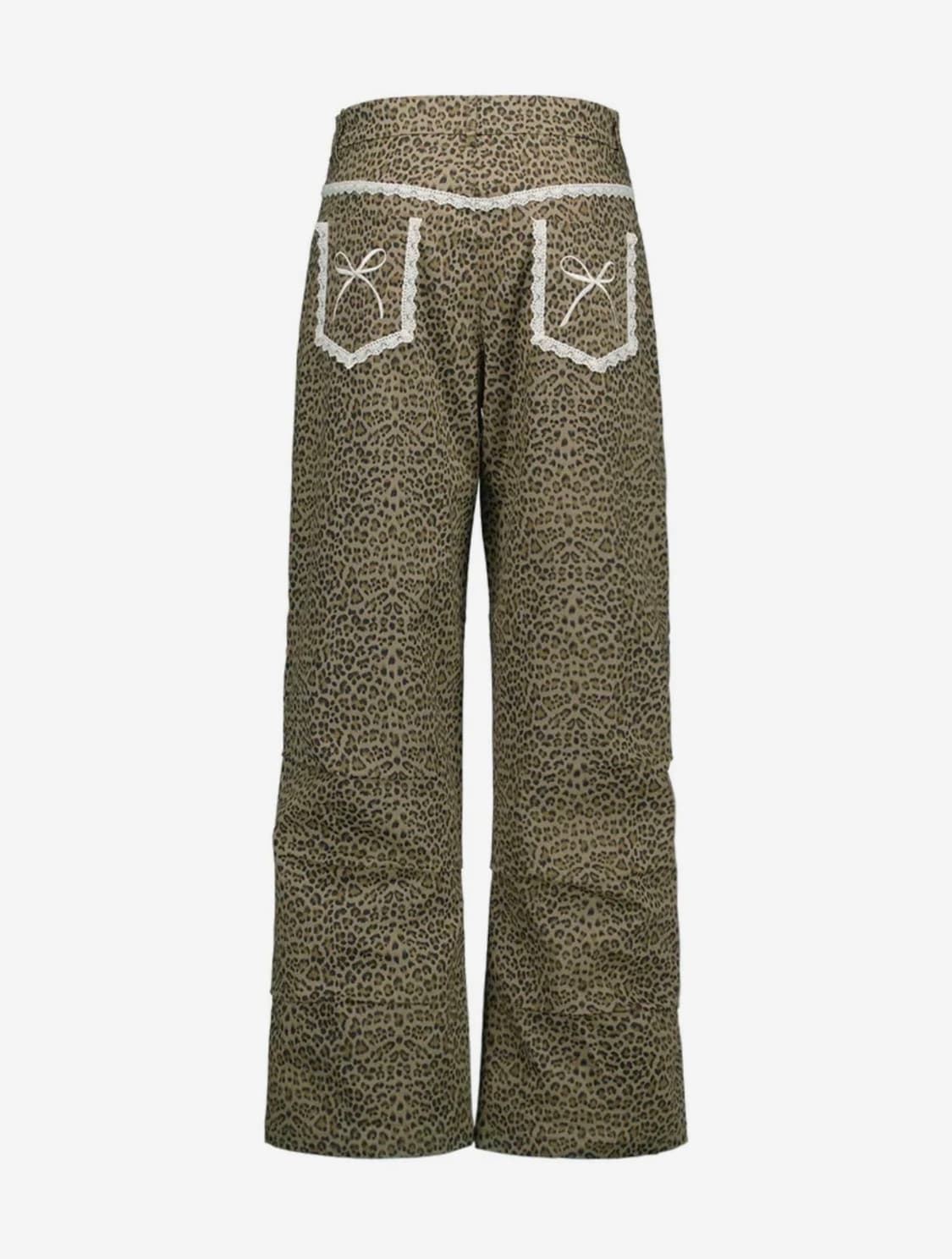 셋업이엑스이 레오파드 레이스 팬츠  상품이미지2