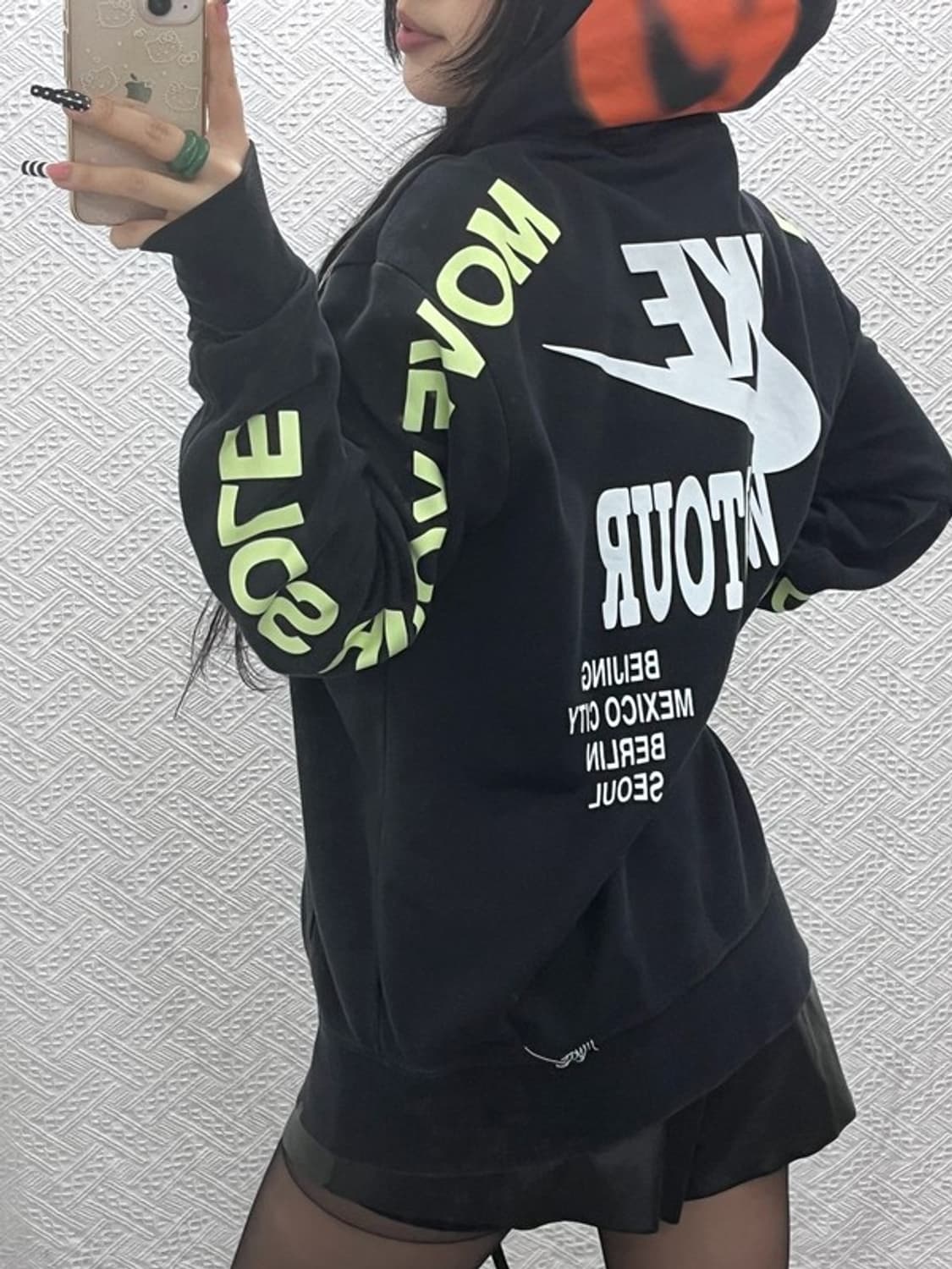 나이키 월드투어 스트릿 펑크 더블스우시 후드티 L C10417 상품이미지1