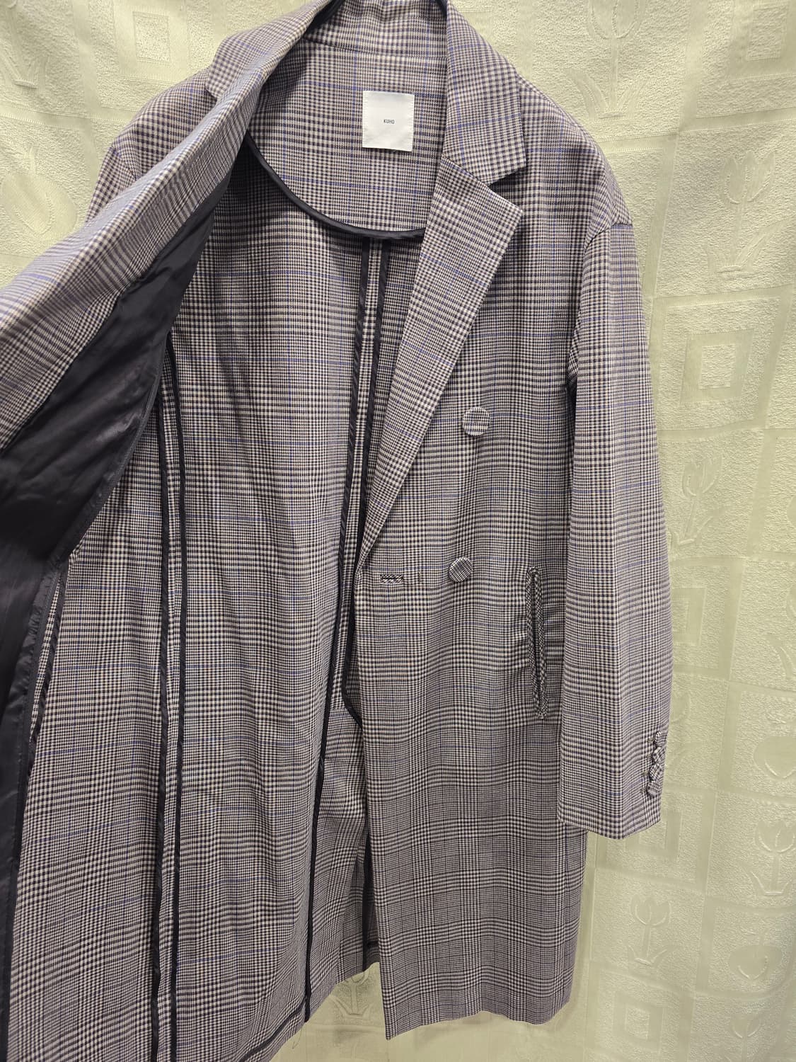 구호 KUHO 체크 봄가을 롱 코트 82(S) 상품이미지6