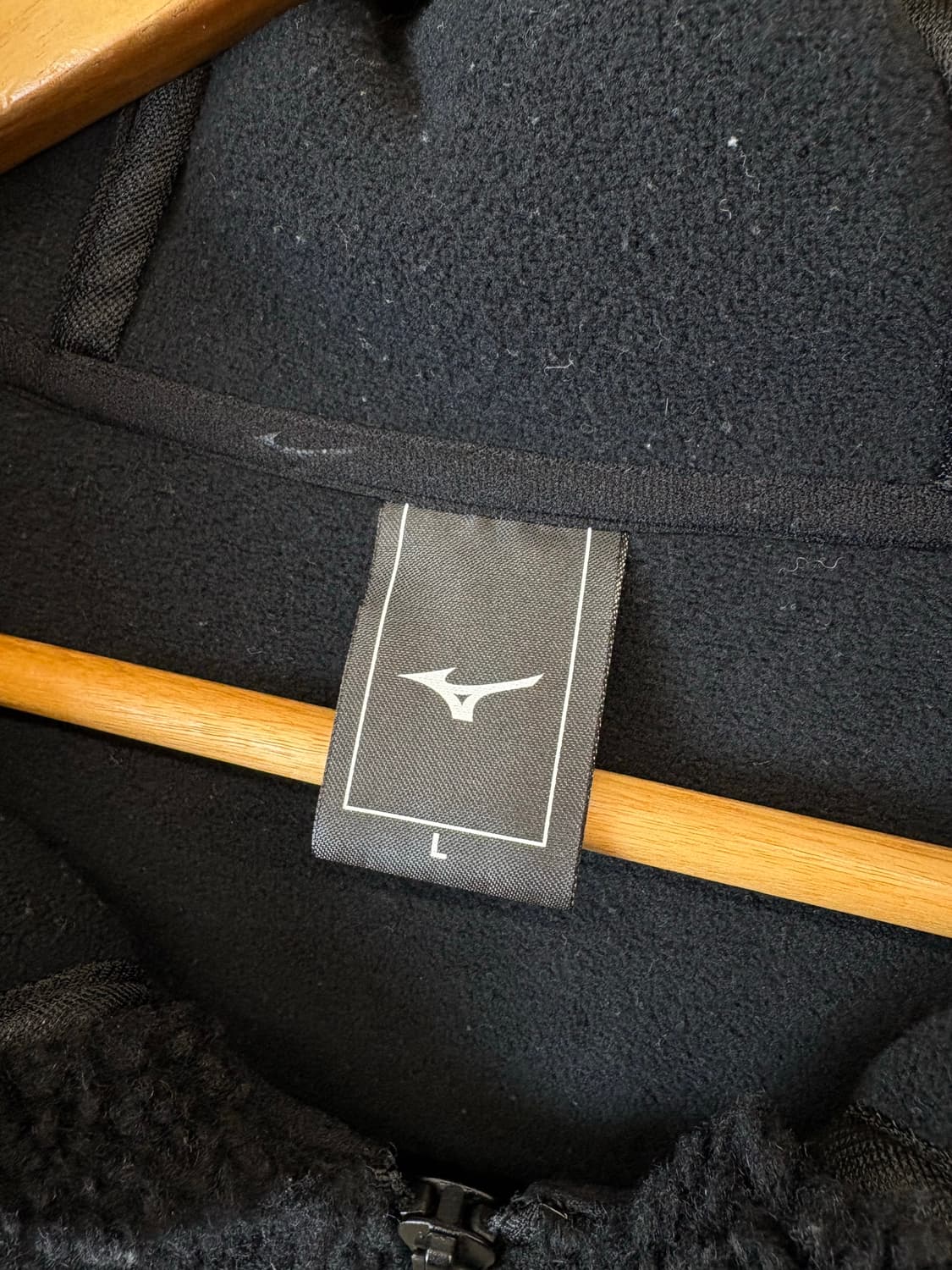 미즈노 보아 반집업 후리스 블랙 상품이미지5