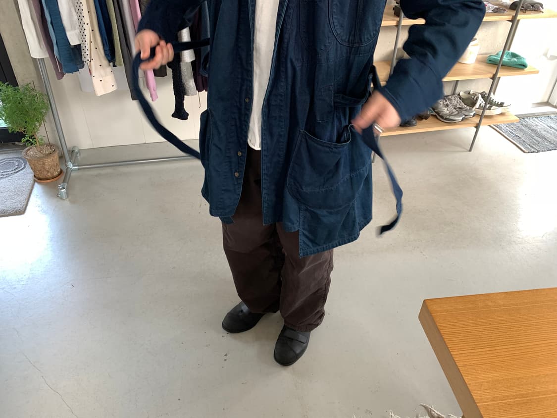 Kapital 캐피탈 인디고 벨티드 워크 코트 상품이미지3