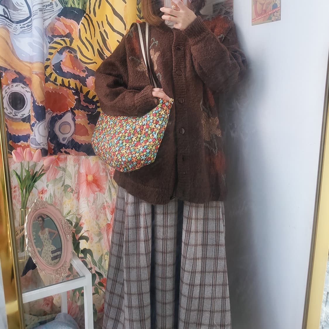 브라운 플라워 가디건  상품이미지8