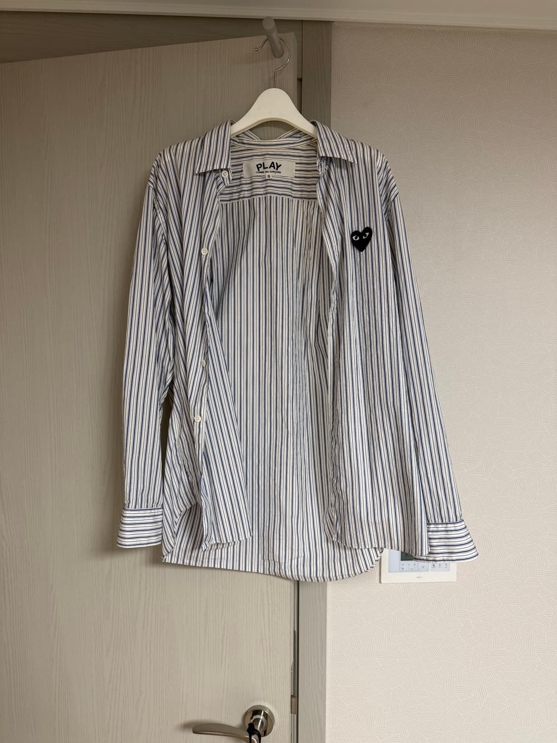 꼼데가르송 PLAY 스트라이프 셔츠 S 상품이미지1