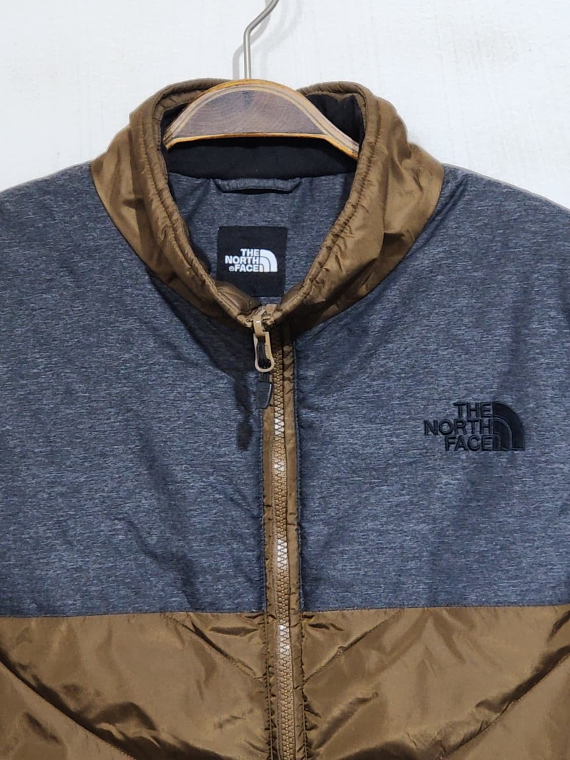 (100) 노스페이스 패딩조끼 투톤 집업 베스트 캐주얼  상품이미지2