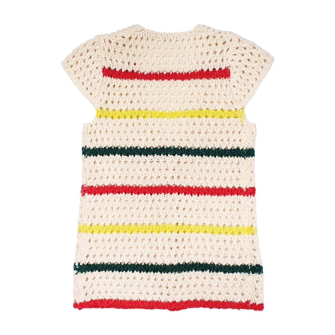 컬러 스트라이프 캡 소매 니트 베스트 상품이미지3