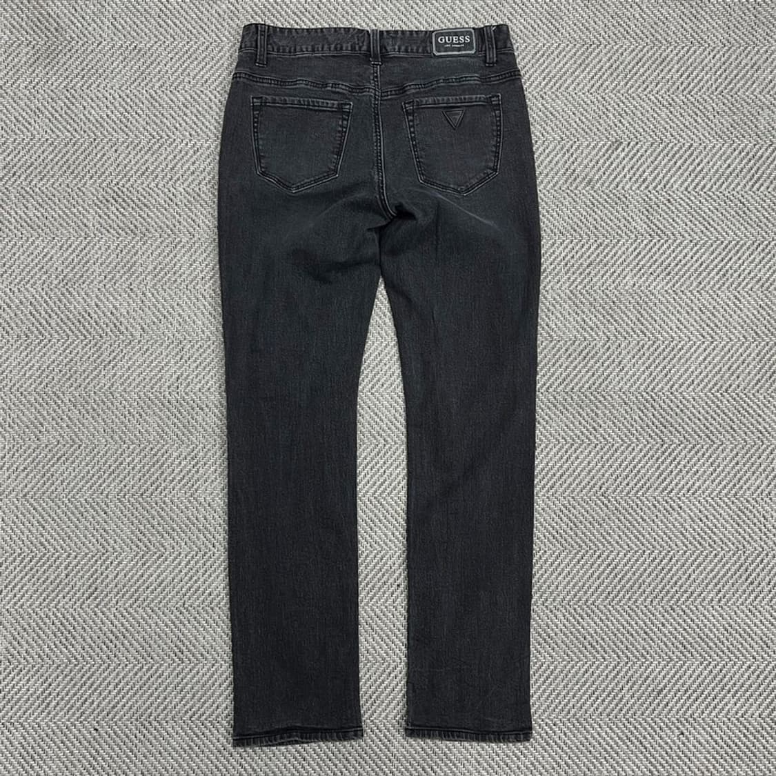 게스 흑청 슬림핏 데님 팬츠 v0898 상품이미지2