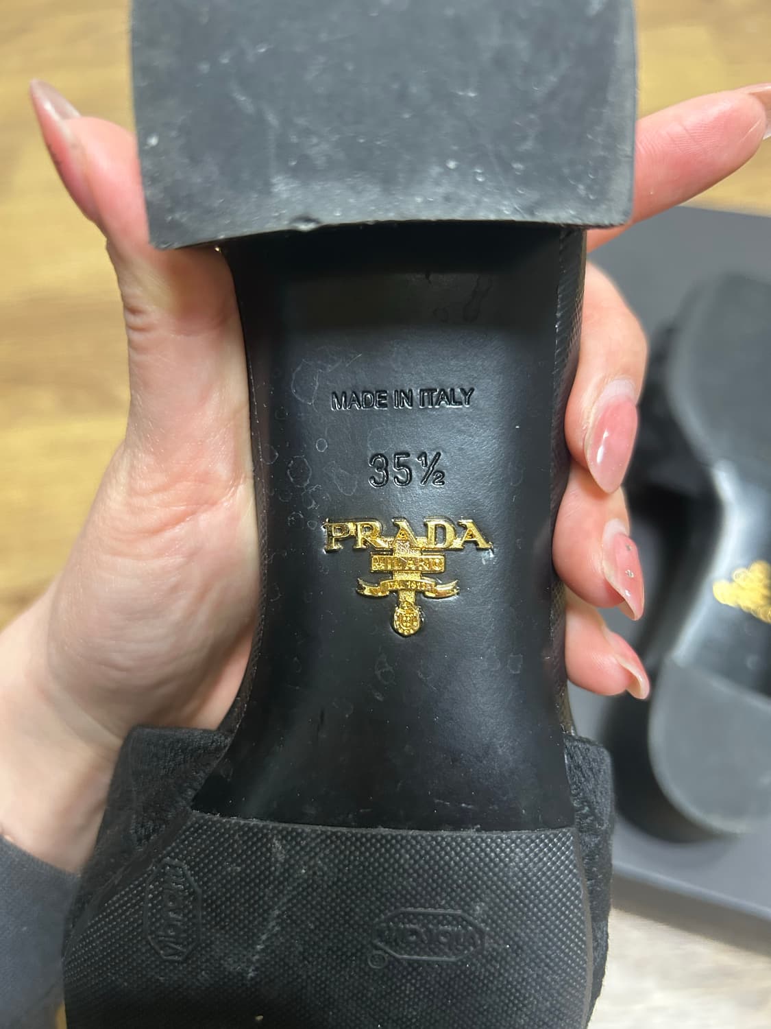 프라다 자수 패브릭 샌들 상품이미지4