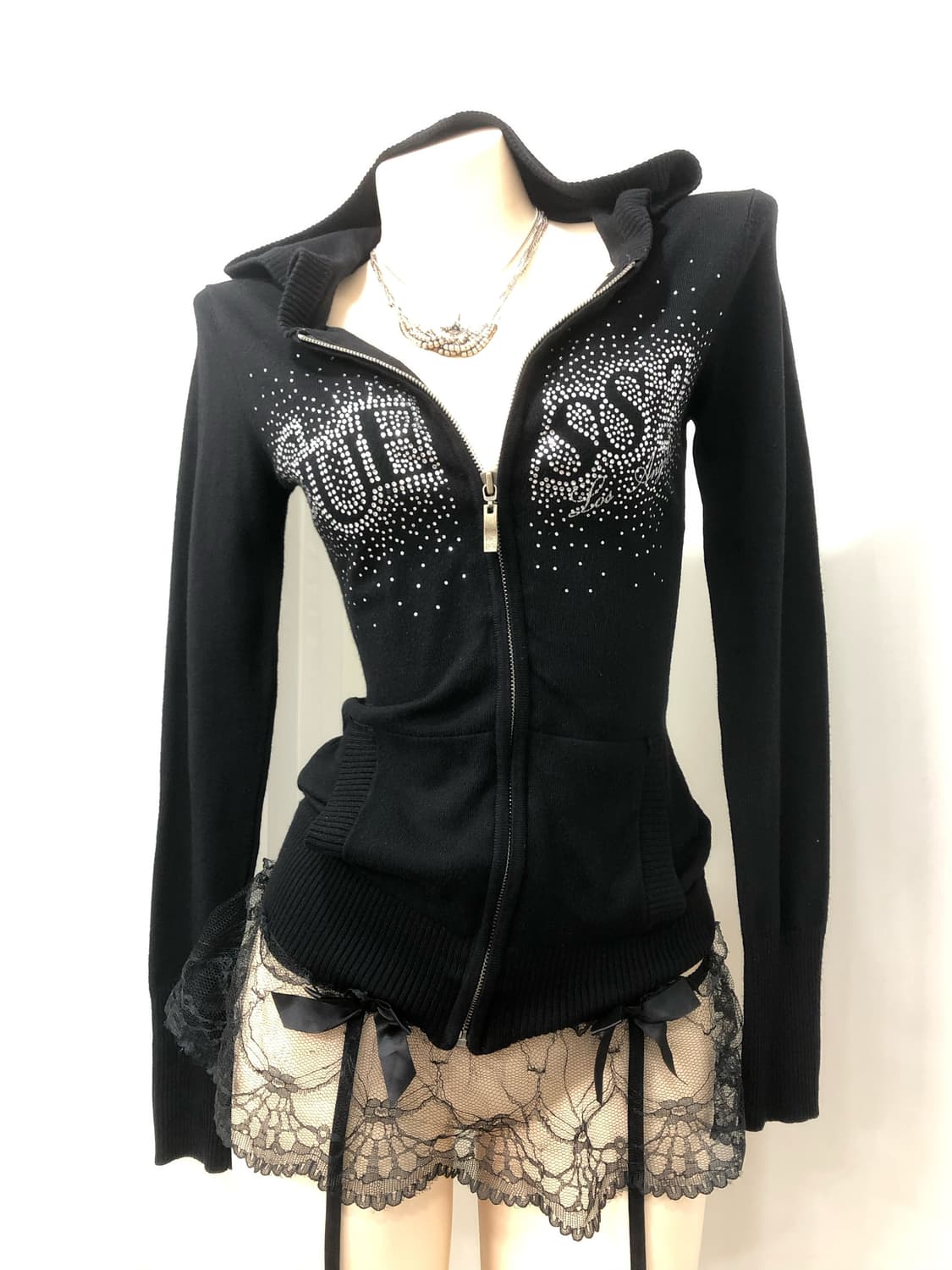 GUESS cubic logo hood zip up 상품이미지3