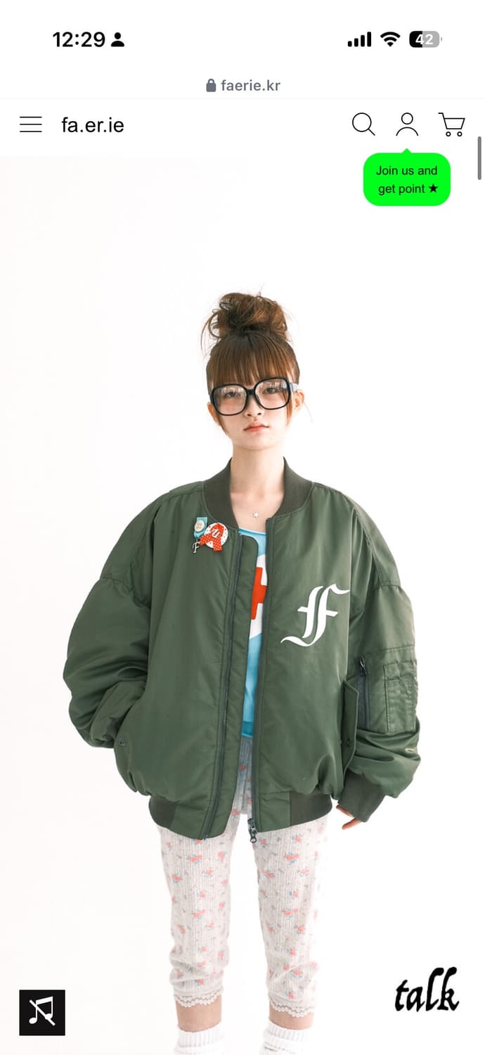 샵페어리 카키 봄버자켓 상품이미지2