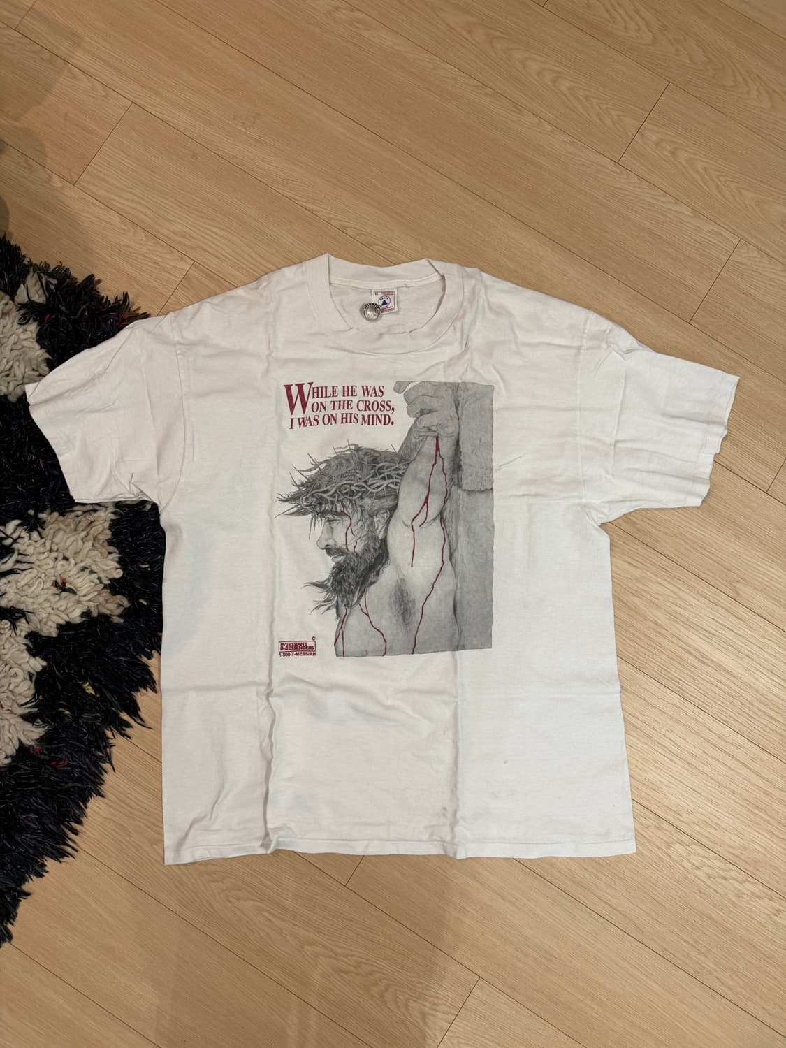 [XL] 90s jesus 빈티지 티셔츠 i was on his mind 상품이미지1