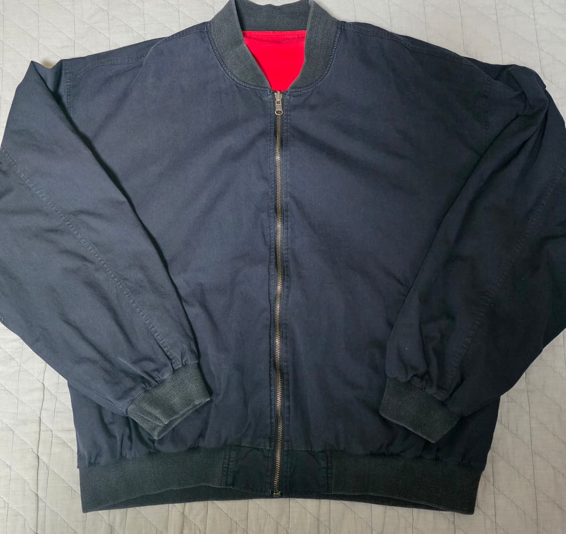 [XXL] 90s 빈티지 말보로 리버시블 봄버 자켓 블랙/레드 페이드 상품이미지3