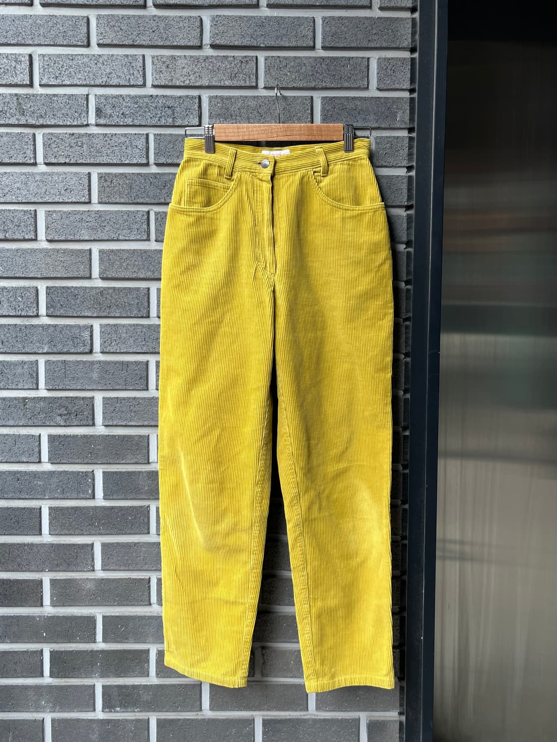 90s 베네통 코듀로이 팬츠 라임 상품이미지1