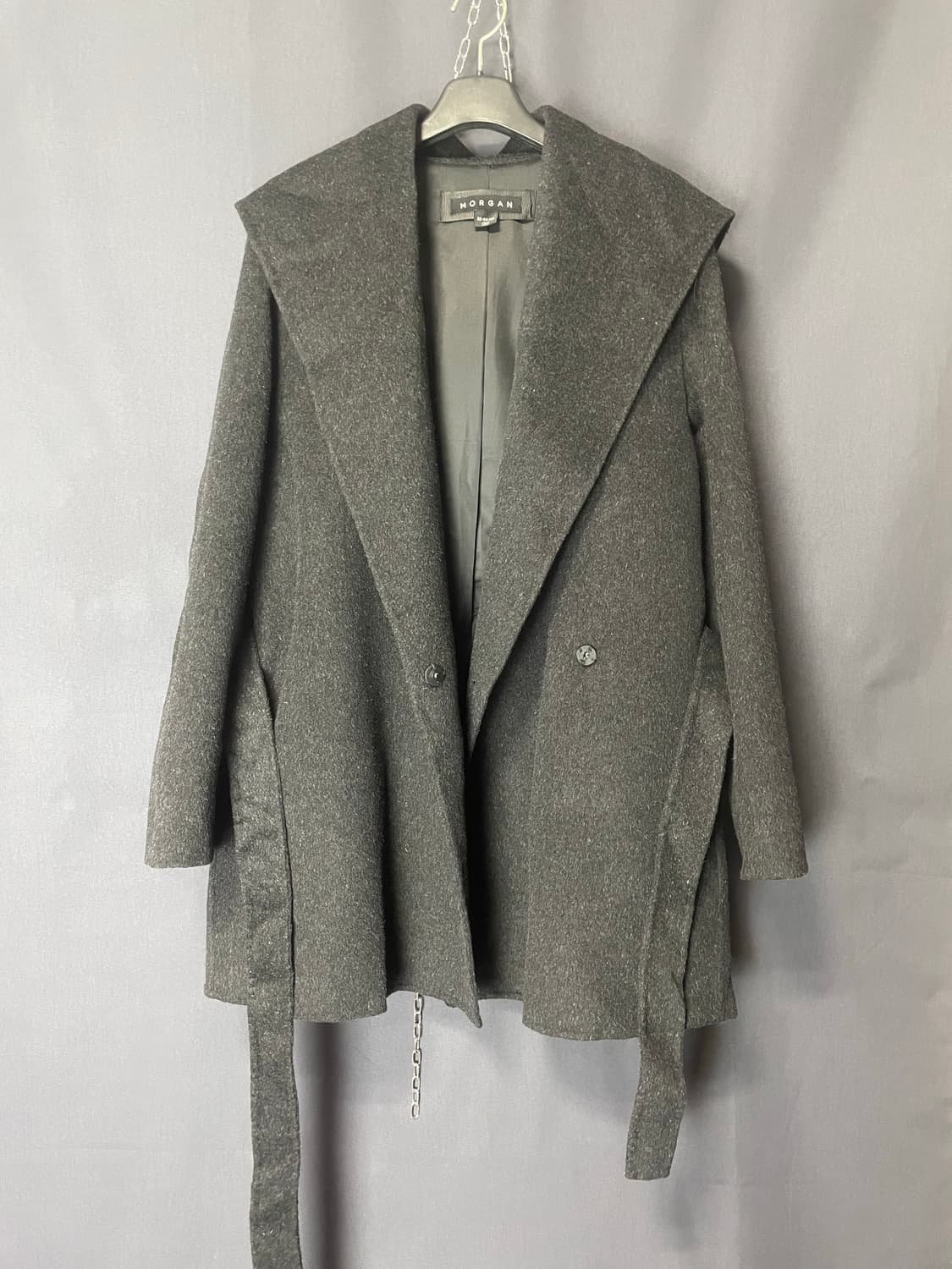 모르간 후드 코트 차콜 66사이즈 상품이미지1