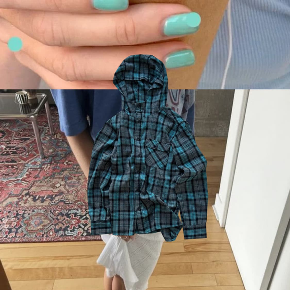 Ships Check Hood Shirt 🛋️  상품이미지1