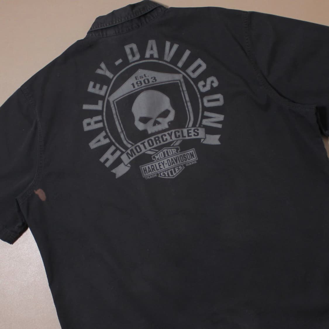 Harley-Davidson 할리 데이비슨 2010s 스컬 워크 셔츠  상품이미지2
