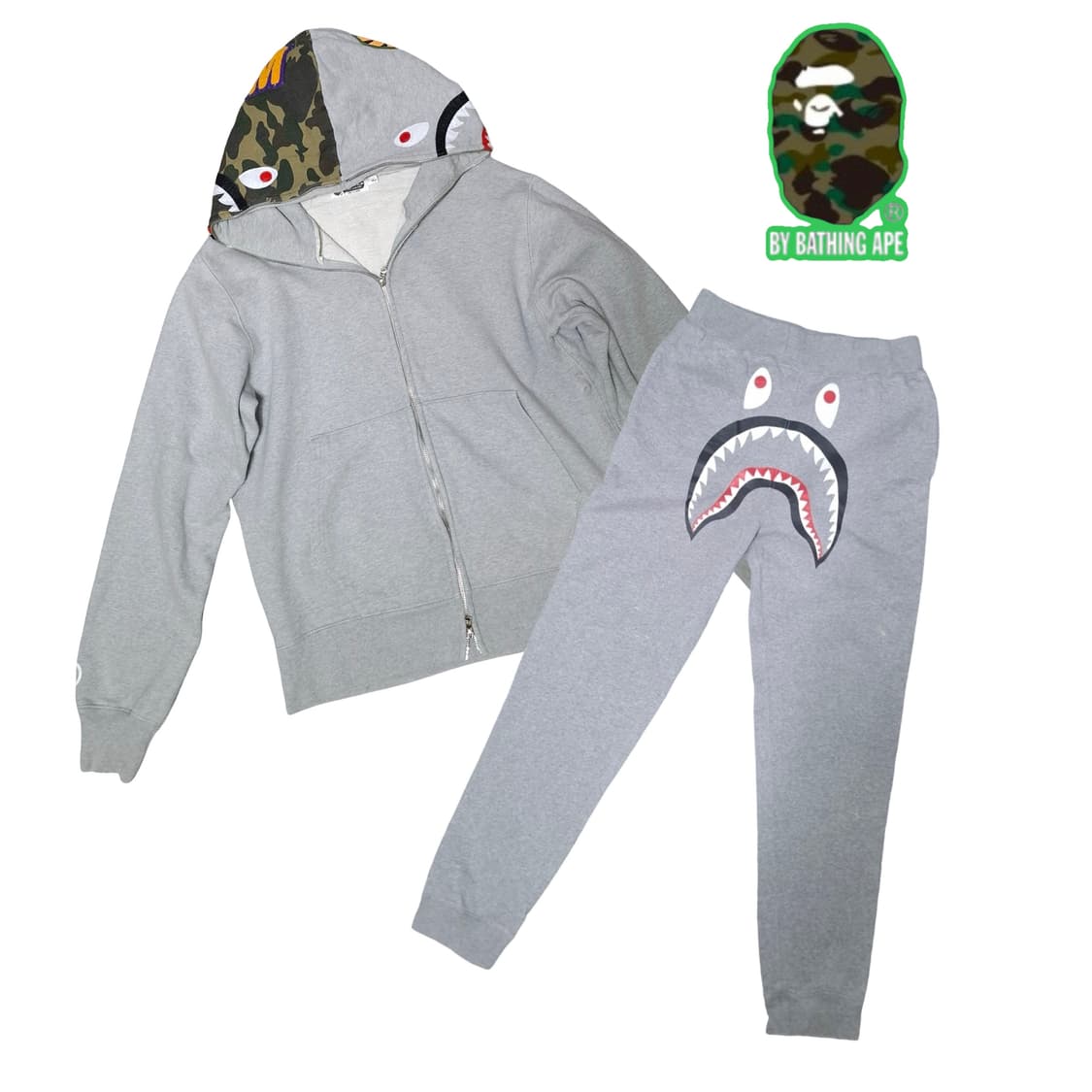 베이프 반카모 샤크 후드 셋업 상품이미지1