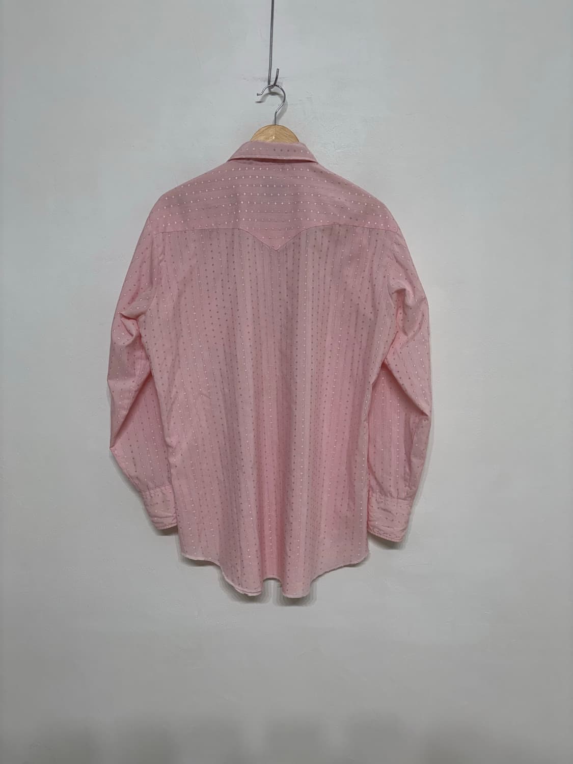 70's vtg H bar C dot pink Western Shirt. 상품이미지8