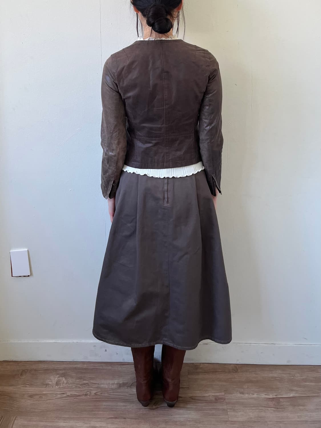 7-ID concept 초코브라운 레더자켓 상품이미지10