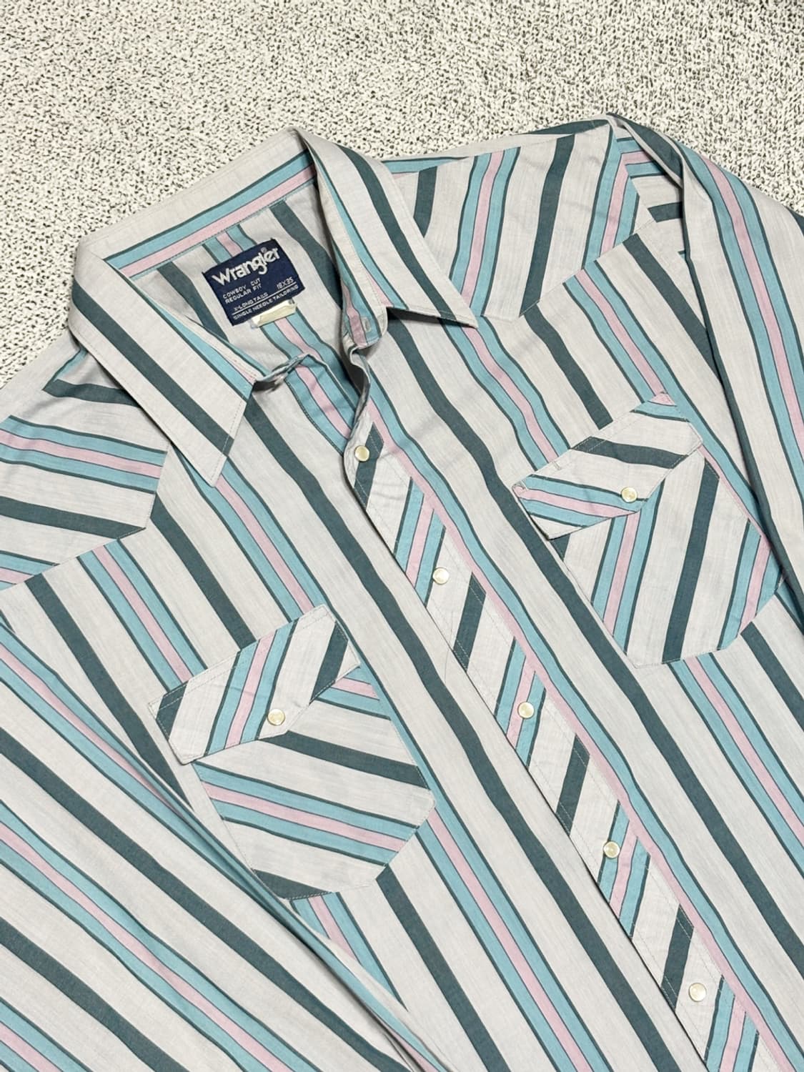 90s Wrangler 랭글러 빈티지 스트라이프 웨스턴 셔츠 상품이미지1
