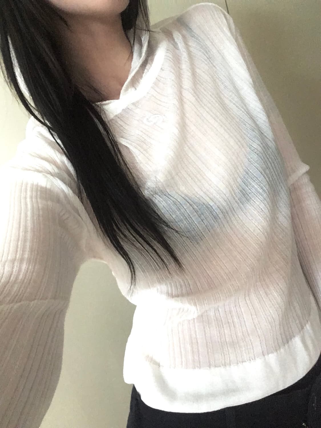 세릭 SHEER LOGO HOOD KNIT / WHITE 상품이미지8