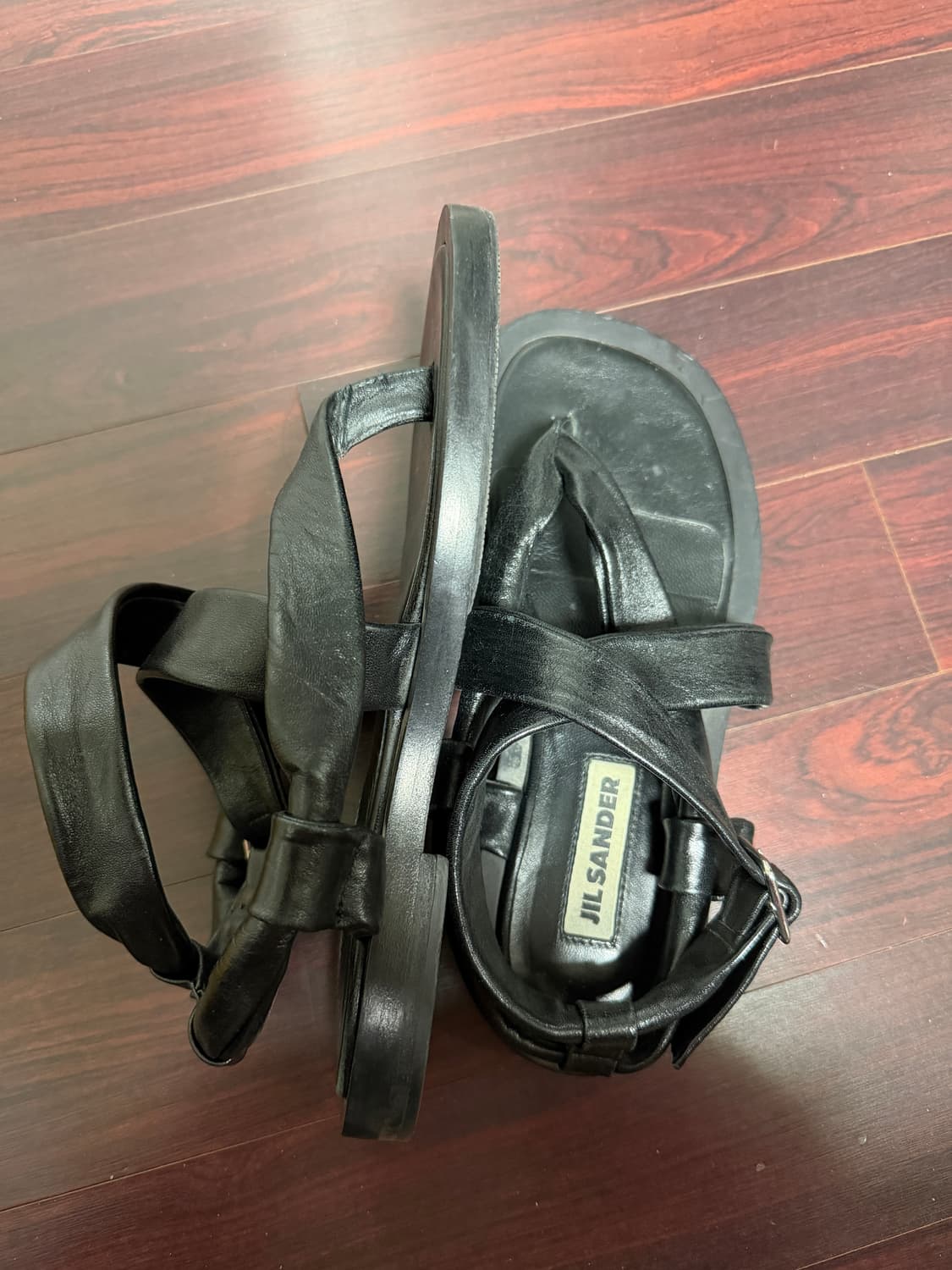 질샌더 블랙 샌들 상품이미지2