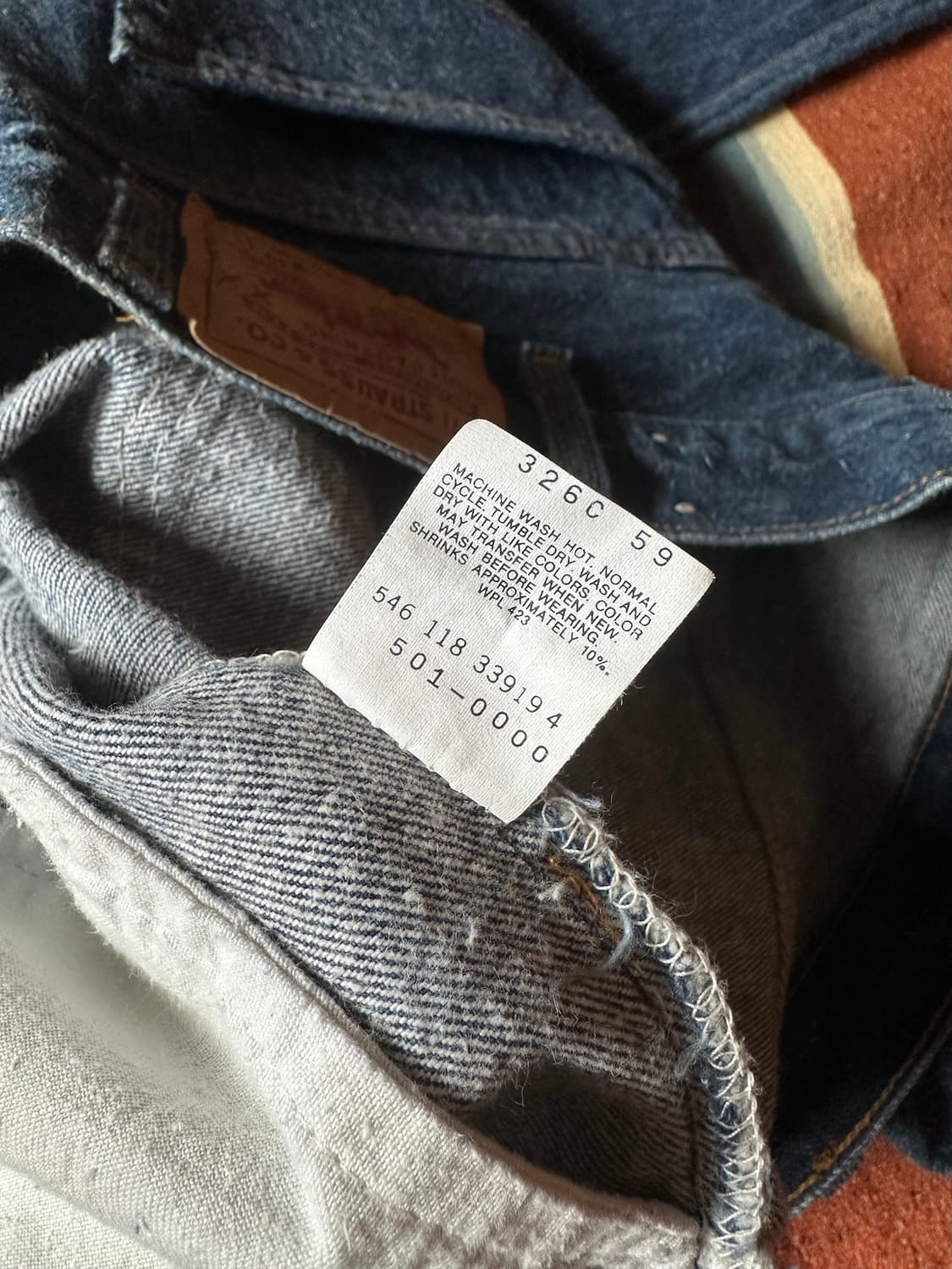 80s USA 빈티지 리바이스 501xx 0000 데님 팬츠 상품이미지8