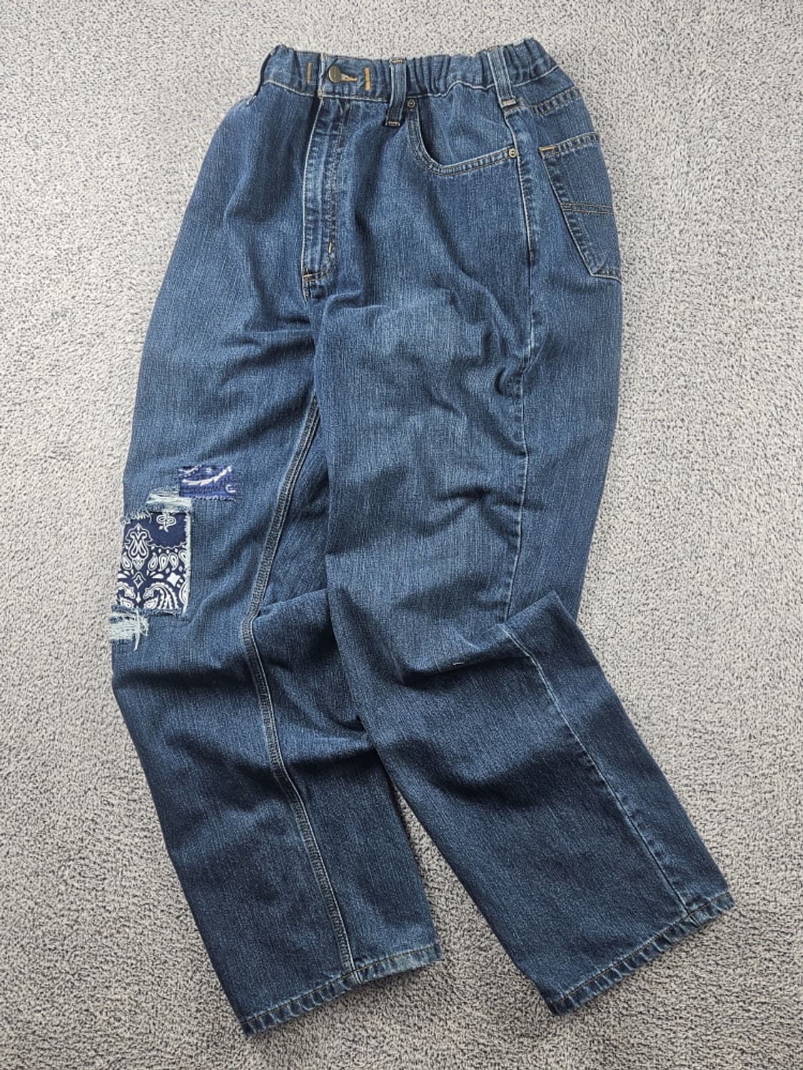 칼하트 밴딩 리페어 커스텀 데님 워크 팬츠 ( 38X32 )/ 10642 상품이미지1